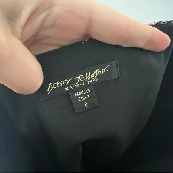 Betsey Johnson Black and Pink Strapless Dress - Picture 7 of 7